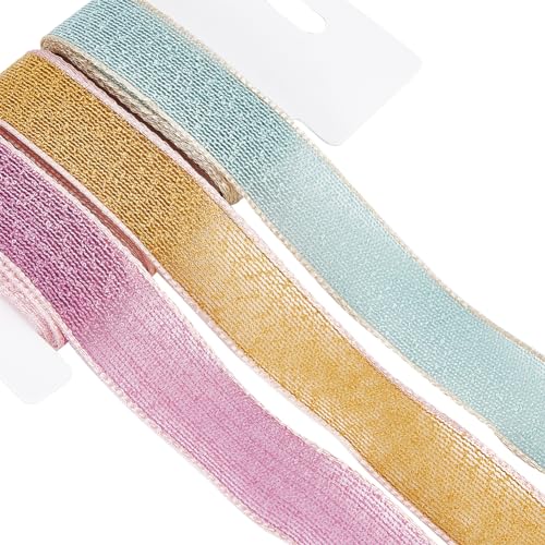 CRASPIRE 3 Rolle Drahtkantenband, 1,{1} cm, Lila, Grün, Blau, Netzstoff, Sackleinen, Peep-Bänder, Stoff, Hochzeit Für Weihnachten, Valentinstag, Ostern, Urlaub, Geschenkbox, Verpackung, Kranz,Schleife CRASPIRE 3 Rolle Drahtkantenband, 1,{1} cm, Lila, Grün, Blau, Netzstoff, Sackleinen, Peep-Bänder, Stoff, Hochzeit Für Weihnachten, Valentinstag, Ostern, Urlaub, Geschenkbox, Verpackung, Kranz,Schleife von craspire