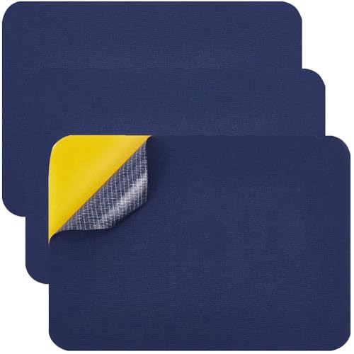 CRASPIRE 3 x Reparaturflicken für Kleidung, Baumwolle, Stoff, rechteckig, selbstklebend, für Couch, Tasche, Hut, Jacke, Hose, Sofa, Reparatur, Dekoration, Flicken, 20,6 x 27,9 cm, Blau CRASPIRE 3 x Reparaturflicken für Kleidung, Baumwolle, Stoff, rechteckig, selbstklebend, für Couch, Tasche, Hut, Jacke, Hose, Sofa, Reparatur, Dekoration, Flicken, 20,6 x 27,9 cm, Blau von craspire