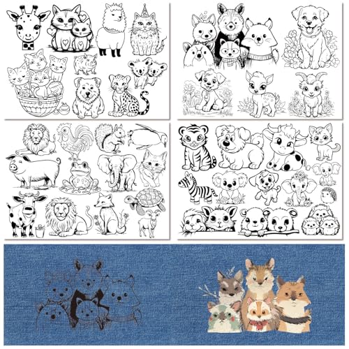 CRASPIRE 4 Blatt Wasserlösliche Stickmuster Mit Tieren Hund Schwein Löwe Pinguin Frosch Fuchs Schildkröte Vorgedruckt Selbstklebend Wasserlöslich Handnäh Stabilisatoren Für Stickereien Hemden Mäntel CRASPIRE 4 Blatt Wasserlösliche Stickmuster Mit Tieren Hund Schwein Löwe Pinguin Frosch Fuchs Schildkröte Vorgedruckt Selbstklebend Wasserlöslich Handnäh Stabilisatoren Für Stickereien Hemden Mäntel von craspire