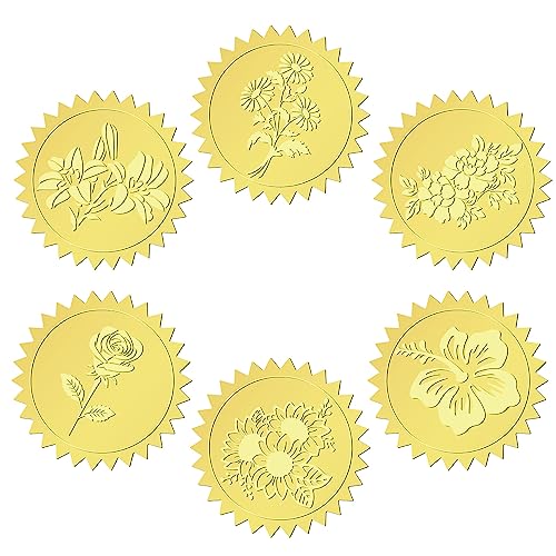 craspire 6 Styles Blumen Sonnenblumen Goldfoliengeprägte Aufkleber 2 Zoll Lily Rose Daisy Floral Zertifikat Siegelaufkleber Rundes Etikett Selbstklebender Aufkleber Für Hochzeitsumschläge craspire 6 Styles Blumen Sonnenblumen Goldfoliengeprägte Aufkleber 2 Zoll Lily Rose Daisy Floral Zertifikat Siegelaufkleber Rundes Etikett Selbstklebender Aufkleber Für Hochzeitsumschläge von craspire