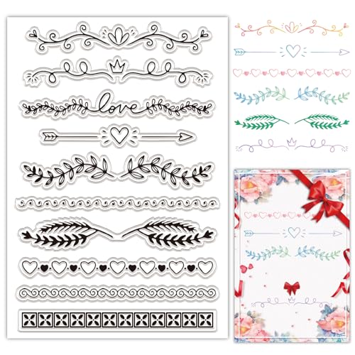 CRASPIRE Blumen-Blatt-Spitze, Durchsichtige Gummistempel, Schreiblinie, Herat-Blumenlinien, Transparenter Poststempel, Silikon-Siegel, Stempel, DIY, Scrapbooking, Papier, Basteln, Karten, Herstellung von craspire