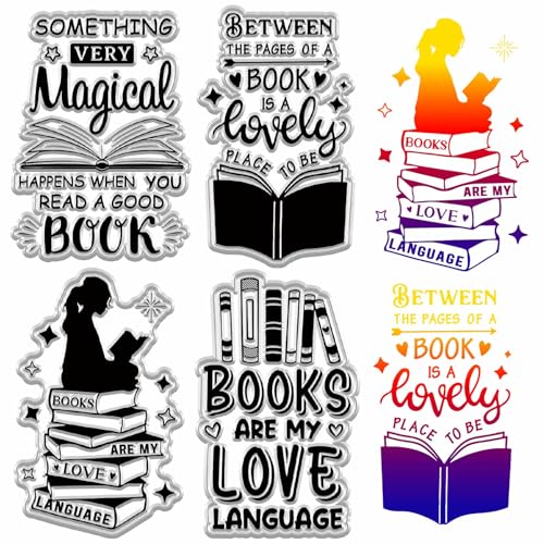 craspire Buch Stempel Aus Gummi Transparente Silikonstempel Lesebücher Leser Bücherregal Wiederverwendbare Transparente Silikon Siegelstempel Für DIY Bastelarbeiten Bibliothekskarten Scrapbooking craspire Buch Stempel Aus Gummi Transparente Silikonstempel Lesebücher Leser Bücherregal Wiederverwendbare Transparente Silikon Siegelstempel Für DIY Bastelarbeiten Bibliothekskarten Scrapbooking von craspire