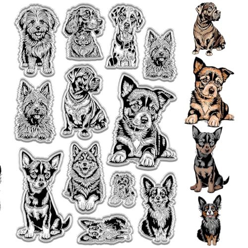 craspire Hunde-Stempel, Durchsichtig, Welpe, Tier, Vintage, Niedlich, Lustig, Transparent, Silikon-Siegel, Stempel, Retro, Für Journaling, Kartenherstellung, DIY, Scrapbooking, Handgefertigtes craspire Hunde-Stempel, Durchsichtig, Welpe, Tier, Vintage, Niedlich, Lustig, Transparent, Silikon-Siegel, Stempel, Retro, Für Journaling, Kartenherstellung, DIY, Scrapbooking, Handgefertigtes von craspire