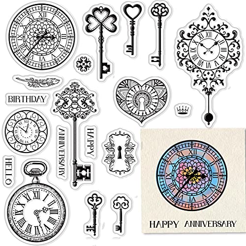 craspire Key Clear Stamps Für Die Kartenherstellung, Scrapbooking-Zubehör, Uhrenklare Stempel Taschenuhren Transparente Silikonstempel Zum Basteln von Papierkarten-Fotoalben craspire Key Clear Stamps Für Die Kartenherstellung, Scrapbooking-Zubehör, Uhrenklare Stempel Taschenuhren Transparente Silikonstempel Zum Basteln von Papierkarten-Fotoalben von craspire