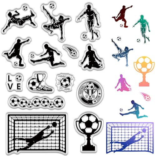 CRASPIRE Klare Stempel „Fußball“, Fußballsportler, Fußballpokal, Zäune, Wiederverwendbar, Retro, Transparent, Silikon-Stempelsiegel Für DIY, Scrapbooking, Zubehör, Journaling, Kartenherstellung, Album CRASPIRE Klare Stempel „Fußball“, Fußballsportler, Fußballpokal, Zäune, Wiederverwendbar, Retro, Transparent, Silikon-Stempelsiegel Für DIY, Scrapbooking, Zubehör, Journaling, Kartenherstellung, Album von craspire