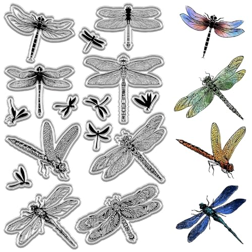 craspire Libelle, Transparente Stempel, Tier-Stempel, Wiederverwendbar, Hintergrund, Poststempel, Transparente Silikon-Stempelsiegel Für Journaling, Kartenherstellung, DIY, Scrapbooking, Zubehör craspire Libelle, Transparente Stempel, Tier-Stempel, Wiederverwendbar, Hintergrund, Poststempel, Transparente Silikon-Stempelsiegel Für Journaling, Kartenherstellung, DIY, Scrapbooking, Zubehör von craspire