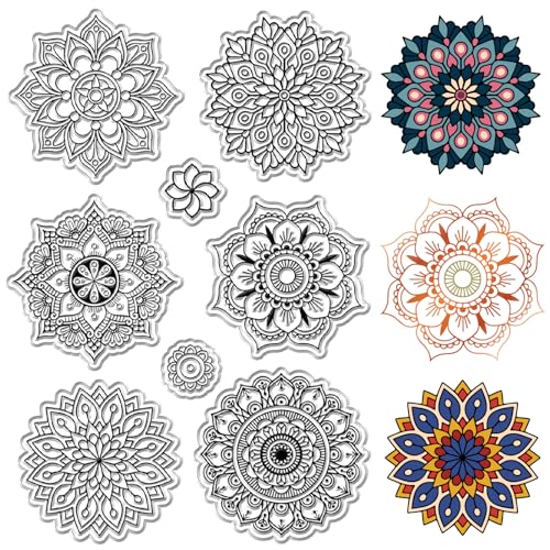 craspire Mandala Floral Klare Gummistempel Wiederverwendbare Blumen Boho Yoga Transparente Silikonstempelsiegel Vintage Für Tagebuchkartenherstellung Dekor DIY Scrapbooking Zubehör Basteln craspire Mandala Floral Klare Gummistempel Wiederverwendbare Blumen Boho Yoga Transparente Silikonstempelsiegel Vintage Für Tagebuchkartenherstellung Dekor DIY Scrapbooking Zubehör Basteln von craspire