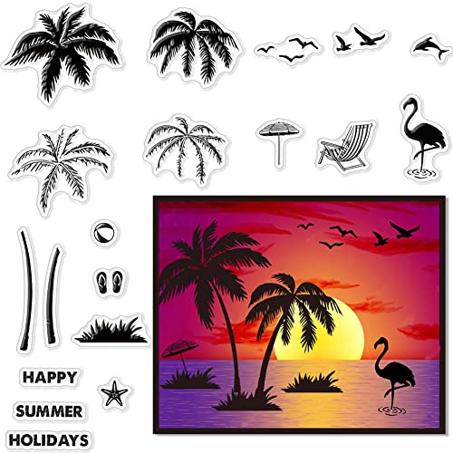 craspire Palm Trees Clear Stamps Für Die Kartenherstellung, Dekoration, Scrapbooking, Flamingo-Stempel Aus Silikonkautschuk Für Grußkarten, Fotoalbum, Tagebuch, Dekoration, DIY-Handwerk craspire Palm Trees Clear Stamps Für Die Kartenherstellung, Dekoration, Scrapbooking, Flamingo-Stempel Aus Silikonkautschuk Für Grußkarten, Fotoalbum, Tagebuch, Dekoration, DIY-Handwerk von craspire