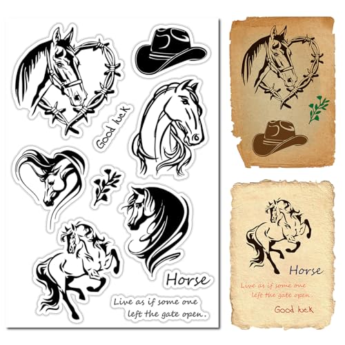 craspire Pferde-Western-Stempel, Cowboy-Hut, Blume, Vintage, Durchsichtig, Transparent, Silikon-Siegel, Stempel Für Journaling, Kartenherstellung, DIY, Scrapbooking, Handgefertigtes Fotoalbum craspire Pferde-Western-Stempel, Cowboy-Hut, Blume, Vintage, Durchsichtig, Transparent, Silikon-Siegel, Stempel Für Journaling, Kartenherstellung, DIY, Scrapbooking, Handgefertigtes Fotoalbum von craspire