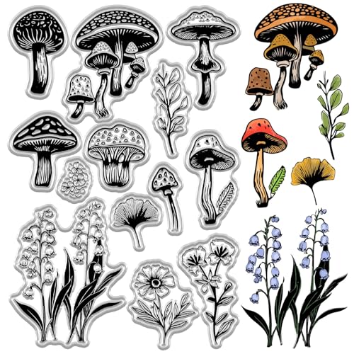 craspire Pilz Klare Silikonstempel Pflanze Blume Wiederverwendbare Vintage Transparente Gummisiegelstempel Für DIY Scrapbooking Journaling Kartenherstellung Dekor Fotoalbum Dekorativ craspire Pilz Klare Silikonstempel Pflanze Blume Wiederverwendbare Vintage Transparente Gummisiegelstempel Für DIY Scrapbooking Journaling Kartenherstellung Dekor Fotoalbum Dekorativ von craspire