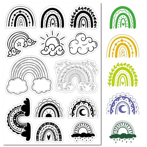 craspire Regenbögen, Klare Gummistempel, Sonne, Wolken, Mond, Sterne, Lieben, Herz, Transparenter Poststempel, Silikondichtungen, Stempel, DIY, Scrapbooking, Papierhandwerk, Fotoalbum, Dekorativ craspire Regenbögen, Klare Gummistempel, Sonne, Wolken, Mond, Sterne, Lieben, Herz, Transparenter Poststempel, Silikondichtungen, Stempel, DIY, Scrapbooking, Papierhandwerk, Fotoalbum, Dekorativ von craspire