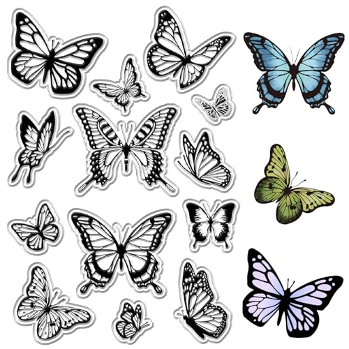 craspire Schmetterling, Durchsichtige Gummistempel, Insekten, Tier, Wiederverwendbar, Retro, Transparent, Silikon-Stempelsiegel Für Journaling, Kartenherstellung, Scrapbooking, Fotoalbum, Dekorative craspire Schmetterling, Durchsichtige Gummistempel, Insekten, Tier, Wiederverwendbar, Retro, Transparent, Silikon-Stempelsiegel Für Journaling, Kartenherstellung, Scrapbooking, Fotoalbum, Dekorative von craspire
