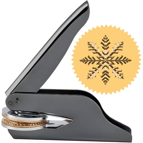 CRASPIRE Schneeflocken-Prägestempel, personalisierbar, 4,2 cm, Winter-Schnee-Blume, personalisierbar, schwarz, Edelstahl, Messing, Siegel, Handprägestempel für Abschlussfeier, Geburtstag, Umschlag CRASPIRE Schneeflocken-Prägestempel, personalisierbar, 4,2 cm, Winter-Schnee-Blume, personalisierbar, schwarz, Edelstahl, Messing, Siegel, Handprägestempel für Abschlussfeier, Geburtstag, Umschlag von craspire
