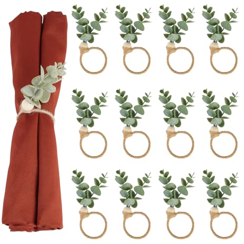 CRASPIRE Serviettenringe mit Eukalyptusblättern, Ostern, rustikale grüne Blätter, Holzperlen, Abendessen, Bauernhaus, Juteseil, Frühling für Bankett, Hochzeiten, Weihnachten, Zuhause, Esstisch CRASPIRE Serviettenringe mit Eukalyptusblättern, Ostern, rustikale grüne Blätter, Holzperlen, Abendessen, Bauernhaus, Juteseil, Frühling für Bankett, Hochzeiten, Weihnachten, Zuhause, Esstisch von craspire