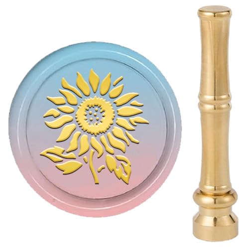 CRASPIRE Sonnenblumen Wachssiegelstempel Blumen Retro Siegelwachsstempel 15mm Abnehmbarer Messingkopf Mit Bambus Metallgriff Für Heimwerker Scrapbooking Einladungen Geschenkpapier Umschläge Weinpakete CRASPIRE Sonnenblumen Wachssiegelstempel Blumen Retro Siegelwachsstempel 15mm Abnehmbarer Messingkopf Mit Bambus Metallgriff Für Heimwerker Scrapbooking Einladungen Geschenkpapier Umschläge Weinpakete von craspire