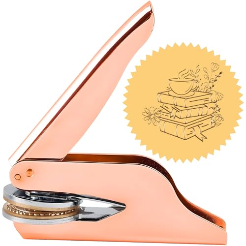 CRASPIRE Stempel für Kaffeetasse, Buch, personalisierbar, 4,2 cm, Bibliothek, Teetasse, Blume, elegante Einladung, Siegel, personalisierbar, Roségold, Edelstahl, Messinggriff, für Abschlussfeier CRASPIRE Stempel für Kaffeetasse, Buch, personalisierbar, 4,2 cm, Bibliothek, Teetasse, Blume, elegante Einladung, Siegel, personalisierbar, Roségold, Edelstahl, Messinggriff, für Abschlussfeier von craspire