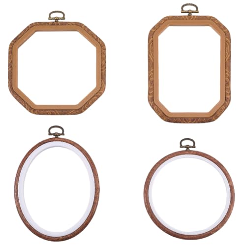 CRASPIRE Stickrahmen mit 4 Stilen, 4 Stile, Nährahmen, Kunststoff, Holzimitat, Kreis, oval, rechteckig, achteckig, Kreuzstich, Ring, hängende Ornament-Rahmen für Kunst, DIY, Basteln, Heimdekoration CRASPIRE Stickrahmen mit 4 Stilen, 4 Stile, Nährahmen, Kunststoff, Holzimitat, Kreis, oval, rechteckig, achteckig, Kreuzstich, Ring, hängende Ornament-Rahmen für Kunst, DIY, Basteln, Heimdekoration von craspire