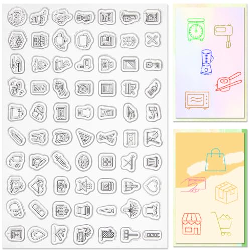 craspire Tägliches Mini-Etikett, Transparenter Gummistempel, Süßes Essen, Kaffee, Pizza, Vintage, Transparenter Silikon-Siegelstempel, Retro Für Journaling, Kartenherstellung, DIY, Scrapbooking craspire Tägliches Mini-Etikett, Transparenter Gummistempel, Süßes Essen, Kaffee, Pizza, Vintage, Transparenter Silikon-Siegelstempel, Retro Für Journaling, Kartenherstellung, DIY, Scrapbooking von craspire