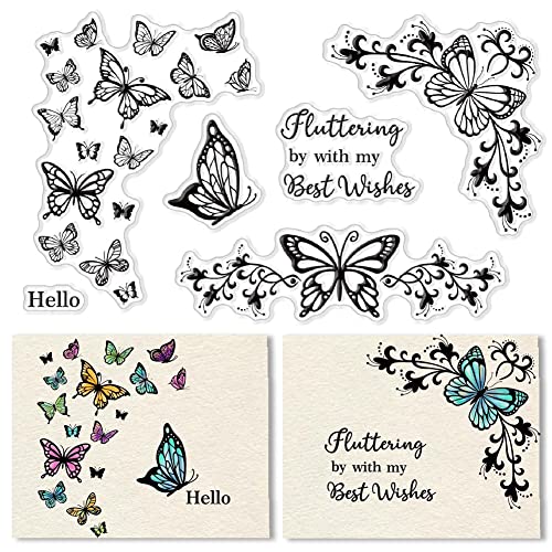 craspire Transparente Schmetterlingsstempel Für Die Kartenherstellung, Dekoration, Scrapbooking, Blumen-Silikonstempel Für Grußkarten, Fotoalbum, Tagebuch, Dekoration, DIY-Handwerk craspire Transparente Schmetterlingsstempel Für Die Kartenherstellung, Dekoration, Scrapbooking, Blumen-Silikonstempel Für Grußkarten, Fotoalbum, Tagebuch, Dekoration, DIY-Handwerk von craspire