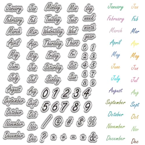 CRASPIRE Transparente Stempel für Datum, Monat, Zahl, wiederverwendbar, Poststempel, transparente Silikonstempel, Siegel für Journaling, Kartenherstellung, Dekoration, DIY, Scrapbooking, Filmrahmen, CRASPIRE Transparente Stempel für Datum, Monat, Zahl, wiederverwendbar, Poststempel, transparente Silikonstempel, Siegel für Journaling, Kartenherstellung, Dekoration, DIY, Scrapbooking, Filmrahmen, von craspire