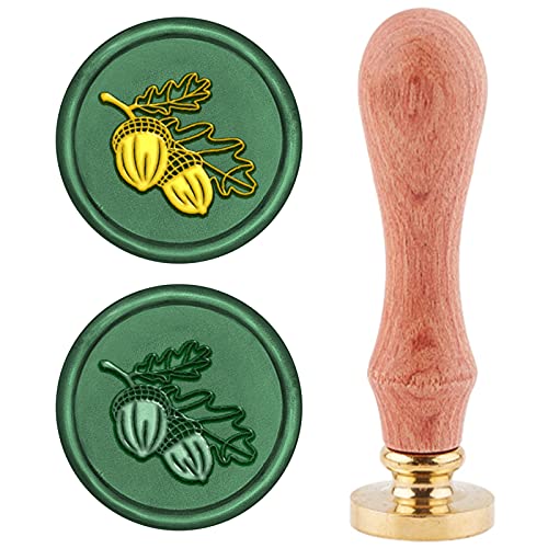 craspire Wachs-Siegel-Stempel Eichel, Siegellack Stempel Retro Holzstempel Wachssiegel 25 mm Abnehmbar Messingkopf Holzgriff Für Party Einladung Umschlag Grußkarte craspire Wachs-Siegel-Stempel Eichel, Siegellack Stempel Retro Holzstempel Wachssiegel 25 mm Abnehmbar Messingkopf Holzgriff Für Party Einladung Umschlag Grußkarte von craspire