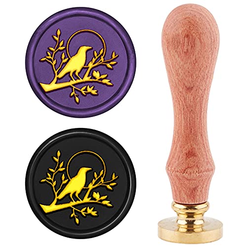 craspire Wachs-Siegel-Stempel Vogel Auf Zweig, Siegellack Stempel Retro Holzstempel Wachssiegel 25 mm Abnehmbar Messingkopf Holzgriff Für Partyhochzeitseinladungs-Umschlag-Grußkarten-Weinflaschen craspire Wachs-Siegel-Stempel Vogel Auf Zweig, Siegellack Stempel Retro Holzstempel Wachssiegel 25 mm Abnehmbar Messingkopf Holzgriff Für Partyhochzeitseinladungs-Umschlag-Grußkarten-Weinflaschen von craspire