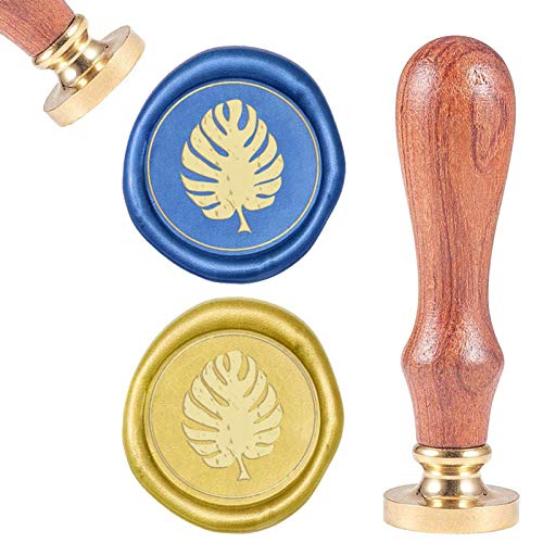 CRASPIRE Wax Seal Stamp Monstera Blatt, Vintage Wachs Siegelstempel Pflanze Retro Holzstempel Abnehmbarer Messingkopf 25mm Für Umschläge Hochzeitseinladungen Verschönerung CRASPIRE Wax Seal Stamp Monstera Blatt, Vintage Wachs Siegelstempel Pflanze Retro Holzstempel Abnehmbarer Messingkopf 25mm Für Umschläge Hochzeitseinladungen Verschönerung von craspire