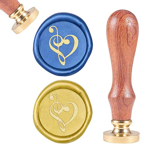 craspire Wax Seal Stamp Musiknote, Vintage Wax Sealing Stamps Musik Retro Holzstempel Abnehmbarer Messingkopf 25mm Für Umschläge Einladungen Verschönerung craspire Wax Seal Stamp Musiknote, Vintage Wax Sealing Stamps Musik Retro Holzstempel Abnehmbarer Messingkopf 25mm Für Umschläge Einladungen Verschönerung von craspire