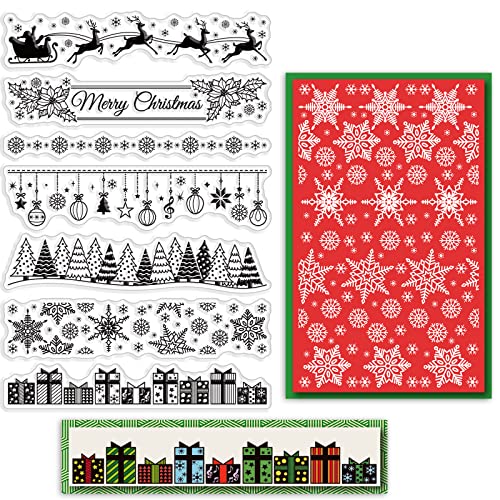 CRASPIRE Weihnachts-Klarstempel, Silikonstempel, Siegel, Weihnachtsspitze, Baum, Elch, Stechpalme, Transparente Silikonstempel Für X'MAS EVE, Kartenherstellung, Dekoration, DIY, Scrapbooking, Prägung CRASPIRE Weihnachts-Klarstempel, Silikonstempel, Siegel, Weihnachtsspitze, Baum, Elch, Stechpalme, Transparente Silikonstempel Für X'MAS EVE, Kartenherstellung, Dekoration, DIY, Scrapbooking, Prägung von craspire