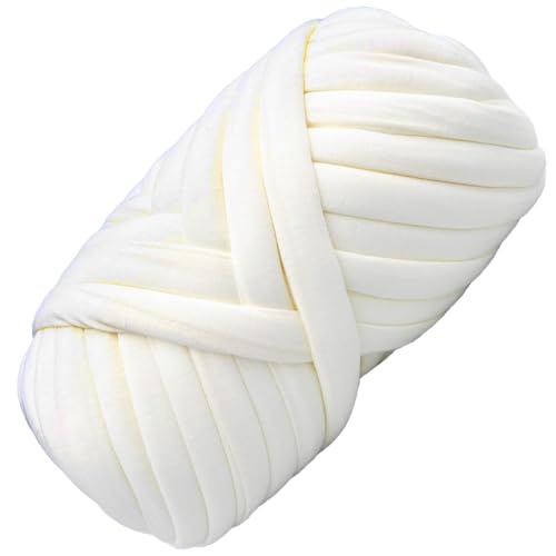 craspire 1 Rolle 2 Pfund Chunky Garn Handstricken Jumbo Tube Bulky Fluffy Garn DIY Häkeln 3mm Weicher Polyester Dick Faden Üppiger Samt Stoffschlauchgarn Für Handtaschen Kissen Decken Handwerk Weiß craspire 1 Rolle 2 Pfund Chunky Garn Handstricken Jumbo Tube Bulky Fluffy Garn DIY Häkeln 3mm Weicher Polyester Dick Faden Üppiger Samt Stoffschlauchgarn Für Handtaschen Kissen Decken Handwerk Weiß von craspire