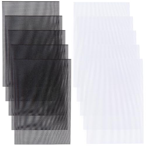 craspire 10 Stück 2 Farben Fursuit Eye Mesh Weiß Schwarz 11.81x7.87 Zoll PVC Kunststoffnetz 0.5mm Loch Wasserfest Bedruckbares Mesh Für Furries Cosplay DIY Craft Prop Making Skulptur Home Decor von craspire