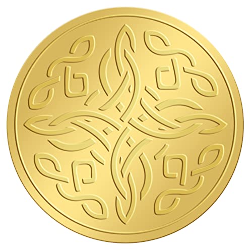 craspire 100 STÜCKE Goldfolien-Aufkleber, Klassisches Knoten-Design, Geprägt, Selbstklebende Aufkleber, Medaille, Dekoration, Aufkleber, Abschluss, Notarsiegel, Umschlag, Geschenk craspire 100 STÜCKE Goldfolien-Aufkleber, Klassisches Knoten-Design, Geprägt, Selbstklebende Aufkleber, Medaille, Dekoration, Aufkleber, Abschluss, Notarsiegel, Umschlag, Geschenk von craspire
