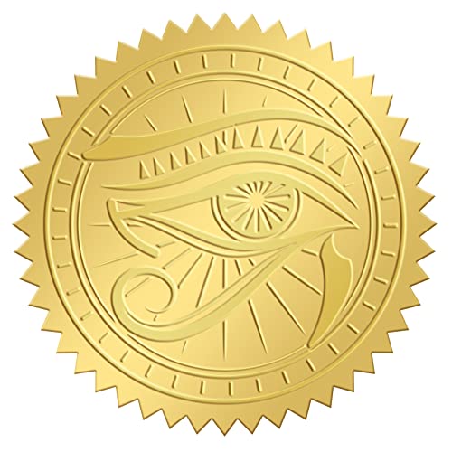 craspire 100 STÜCKE Goldfolienaufkleber Auge von Ägypten Geprägte Zertifikatssiegel Selbstklebende Aufkleber Medaillendekorationsaufkleber Zertifizierung Graduierung Corporate craspire 100 STÜCKE Goldfolienaufkleber Auge von Ägypten Geprägte Zertifikatssiegel Selbstklebende Aufkleber Medaillendekorationsaufkleber Zertifizierung Graduierung Corporate von craspire