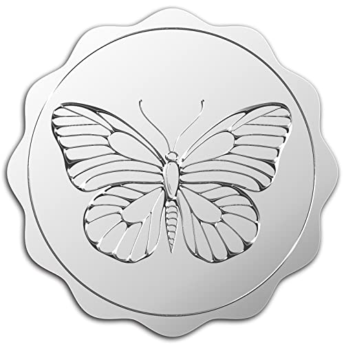 craspire 100 Stück Selbstklebende Silberfolie Geprägte Aufkleber Medaille Dekoration Aufkleber, Schmetterlings-Muster-Aufkleber-Abschluss-Unternehmensnotar-Geschenk-Siegel-Aufkleber craspire 100 Stück Selbstklebende Silberfolie Geprägte Aufkleber Medaille Dekoration Aufkleber, Schmetterlings-Muster-Aufkleber-Abschluss-Unternehmensnotar-Geschenk-Siegel-Aufkleber von craspire