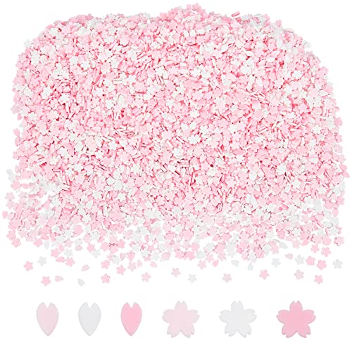 craspire 100 g Harzfüller Tonstreusel Dekorationsharz Pink Cherry Blossom Charms Zubehör Polymerstreusel Polymertonscheiben von craspire