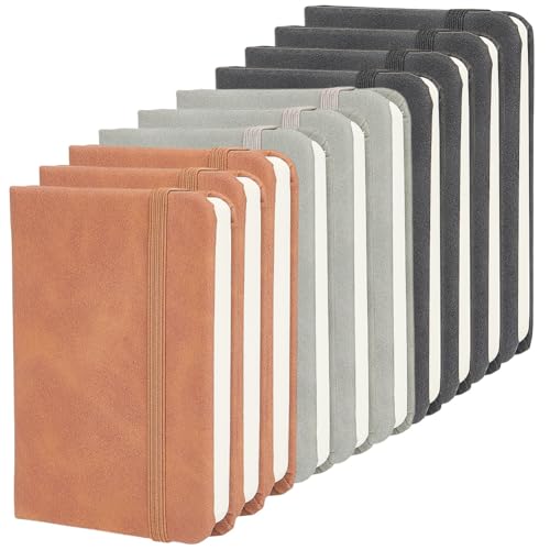 craspire 10pcs Hardcover Taschennotizbuch Aus Wildleder 4.33 x 3 Zoll Kleines Notizbuch Tagebücher A7 Mini Notizblock Kleines Liniertes Tagebuch Notizbuch Für Büro Zuhause Schule Schreibbedarf Grau von craspire