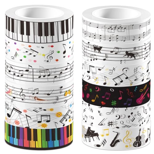 craspire 12 Rolle Musiknoten Klebeband Schwarz Weiß Gitarre Klavier Musiknoten Tasten Rhythmus Masking Tapes Dekorative Washi Papier Aufkleber Für Scrapbook Tagebuch Geburtstagsparty craspire 12 Rolle Musiknoten Klebeband Schwarz Weiß Gitarre Klavier Musiknoten Tasten Rhythmus Masking Tapes Dekorative Washi Papier Aufkleber Für Scrapbook Tagebuch Geburtstagsparty von craspire
