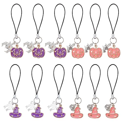craspire 12 Stück Halloween-Handy-Email-Charms, 4 Stile, Hexe, Magische Hüte, Kürbis, Fledermaus, Katze, Anhänger, Schlüsselanhänger, Autoschlüssel, Hängende Geldbörsen-Anhänger, Geschenk craspire 12 Stück Halloween-Handy-Email-Charms, 4 Stile, Hexe, Magische Hüte, Kürbis, Fledermaus, Katze, Anhänger, Schlüsselanhänger, Autoschlüssel, Hängende Geldbörsen-Anhänger, Geschenk von craspire