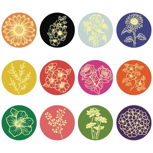 craspire 120 Stück 12 Stile Blumen Aufkleber In Goldfolie 2 Zoll Bunte Aufkleber Sonnenblumen Hortensien Prägepaster Selbstklebendes Rundes Etikett Für Umschläge Urlaubsgeschenkkarten DIY Party craspire 120 Stück 12 Stile Blumen Aufkleber In Goldfolie 2 Zoll Bunte Aufkleber Sonnenblumen Hortensien Prägepaster Selbstklebendes Rundes Etikett Für Umschläge Urlaubsgeschenkkarten DIY Party von craspire