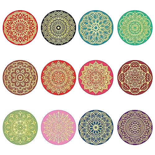 craspire 120 Stück Mandala-Blume, Goldfolienaufkleber, 12 Stile, Buddhismus, Boho-Blumenmuster, Runde Etiketten, Selbstklebende, Geprägte Siegel Für Umschläge, Hochzeit, Medaille, Dekoration craspire 120 Stück Mandala-Blume, Goldfolienaufkleber, 12 Stile, Buddhismus, Boho-Blumenmuster, Runde Etiketten, Selbstklebende, Geprägte Siegel Für Umschläge, Hochzeit, Medaille, Dekoration von craspire