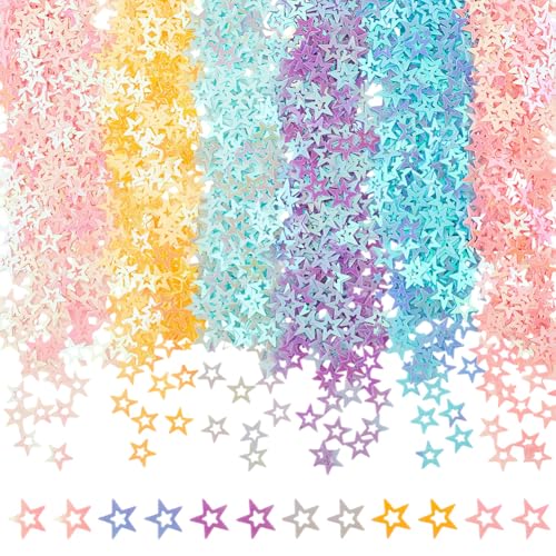 craspire 120g Glitzer Pailletten In 6 Farben Mini Hohlstern Glitzerflocken Schillernde Spangles Kunststoff Pailletten Konfetti Perlen Sterne Für DIY Scrapbooking Kartengestaltung Schmuck Nagellack craspire 120g Glitzer Pailletten In 6 Farben Mini Hohlstern Glitzerflocken Schillernde Spangles Kunststoff Pailletten Konfetti Perlen Sterne Für DIY Scrapbooking Kartengestaltung Schmuck Nagellack von craspire