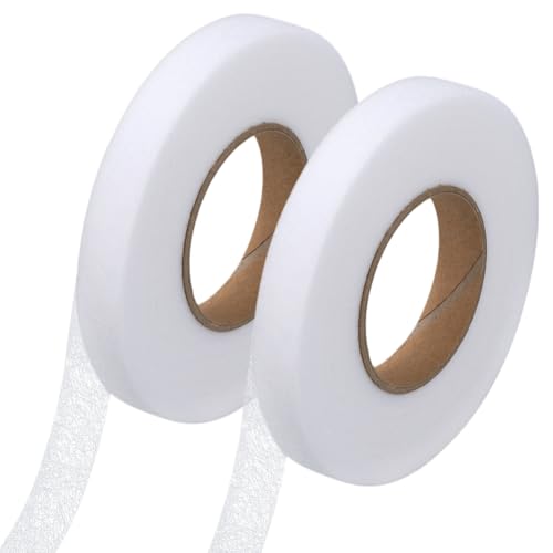 craspire 140 Yards x 0.6 Zoll Bügelband Weißer Stoff Kein Nähen Wonder Web Witchery Doppelseitiges Fusionsband Kleber für Vorhänge Kleider Kleidung Röcke Jeans Kunstprojekte von craspire
