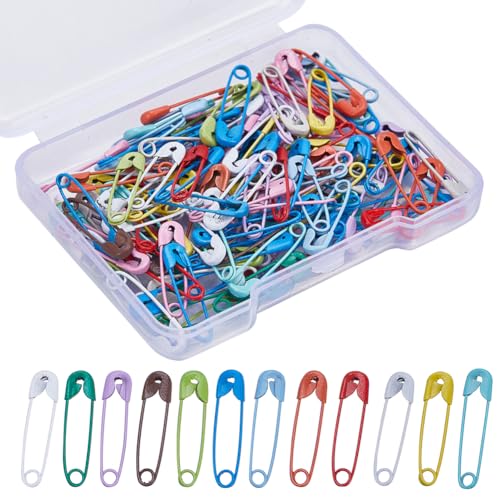 craspire 150 Stück Sicherheitsnadeln, Klein, 19 mm, Bunt, Mini-Metall-Befestigungsnadel, Groß Für Kleidung, Stricken, Nähen, Kunsthandwerk, Zuhause, Büro, Stoff, Kleidungsstück, Befestigung craspire 150 Stück Sicherheitsnadeln, Klein, 19 mm, Bunt, Mini-Metall-Befestigungsnadel, Groß Für Kleidung, Stricken, Nähen, Kunsthandwerk, Zuhause, Büro, Stoff, Kleidungsstück, Befestigung von craspire