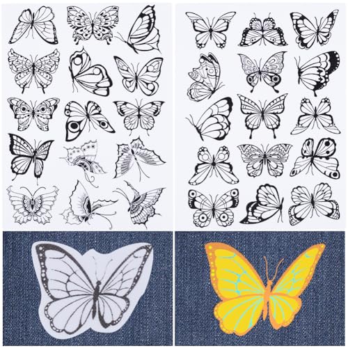 craspire 2 Blatt Schmetterling, Wasserlösliche Stickmuster, Stabilisatoren, Schmetterlinge, Handnähen, Stick-and-Stitch-Transfers, Stoff, Abwaschbar, Vorgedruckt, Selbstklebend, Für Liebhaber von craspire 2 Blatt Schmetterling, Wasserlösliche Stickmuster, Stabilisatoren, Schmetterlinge, Handnähen, Stick-and-Stitch-Transfers, Stoff, Abwaschbar, Vorgedruckt, Selbstklebend, Für Liebhaber von von craspire