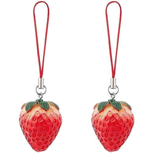 craspire 2 Stück Erdbeer-Anhänger, Handy-Anhänger, Simulation Erdbeer-Handy-Hängeseil, Handy-Kette, Riemen, Taschenanhänger, Ornament, Schlüsselanhänger, Zubehör Für Damen Und Herren craspire 2 Stück Erdbeer-Anhänger, Handy-Anhänger, Simulation Erdbeer-Handy-Hängeseil, Handy-Kette, Riemen, Taschenanhänger, Ornament, Schlüsselanhänger, Zubehör Für Damen Und Herren von craspire