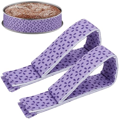 craspire 2 Stück Even Bake Kuchenform Streifen Mittelviolett Weiches Dickes Baumwolltuch Wiederverwendbar Even Baking Leveler Cleaner Kantenschutzstreifen Set Zubehör Für Kuchen Leveler Pfannen craspire 2 Stück Even Bake Kuchenform Streifen Mittelviolett Weiches Dickes Baumwolltuch Wiederverwendbar Even Baking Leveler Cleaner Kantenschutzstreifen Set Zubehör Für Kuchen Leveler Pfannen von craspire