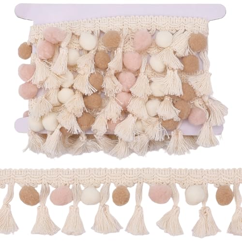 craspire 2.2 Yard Pom Pom Ball Fransenbesatzband Polyester Alte Spitze Hängende Pompom Crafts Weave Quaste Bälle Nähzubehör Set Für DIY Home Party Vorhang Kleidung Kissen Dekoration craspire 2.2 Yard Pom Pom Ball Fransenbesatzband Polyester Alte Spitze Hängende Pompom Crafts Weave Quaste Bälle Nähzubehör Set Für DIY Home Party Vorhang Kleidung Kissen Dekoration von craspire