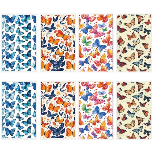 craspire 20 Stück 4 Stile Unterglasur Transferpapier Ton Transfer Designs 4,7 x 2,8 Zoll Schmetterlingsmuster Wasser Polymer Ton Abziehbilder Für Die Schmuckherstellung Ohrringe Anhänger DIY von craspire