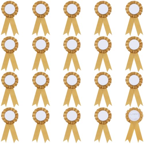 craspire 20 Stück Olivfarbenes Blankes Auszeichnungsband Rosettenband Hauptpreisknopf Anstecknadel Brosche Gewinner Siegesbänder Für DIY Klassenzimmer Partyzubehör Wettbewerbe Sportveranstaltungen von craspire