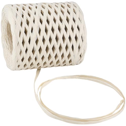 craspire 218 Yards Bastpapierband Zum Verpacken von Geschenken Cremefarbenes Geschenkverpackungsband Für Weihnachten Bastschnur Geschenkpapierschnur Zum Verpacken von DIY Basteln von craspire